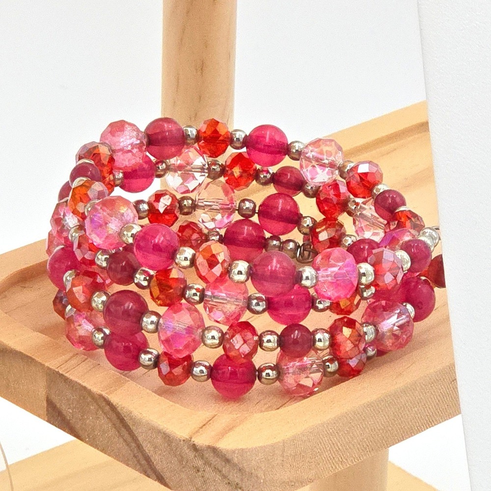 Bubblegum Dreams Jewelry Mixed Lot 12pc Pink Necklaces Bracelets Earrings Set‎ - Picture 5 of 9